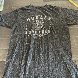 Hurley Surf Crue T Shirt Mens small Black Mermaid Logo Short Sleeve Tee dc7